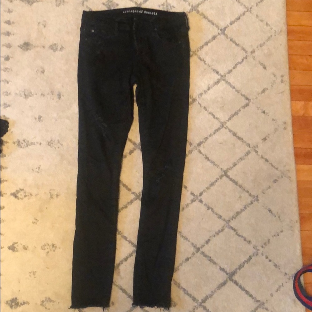 ARTICLES OF SOCIETY distressed black skinny jeans